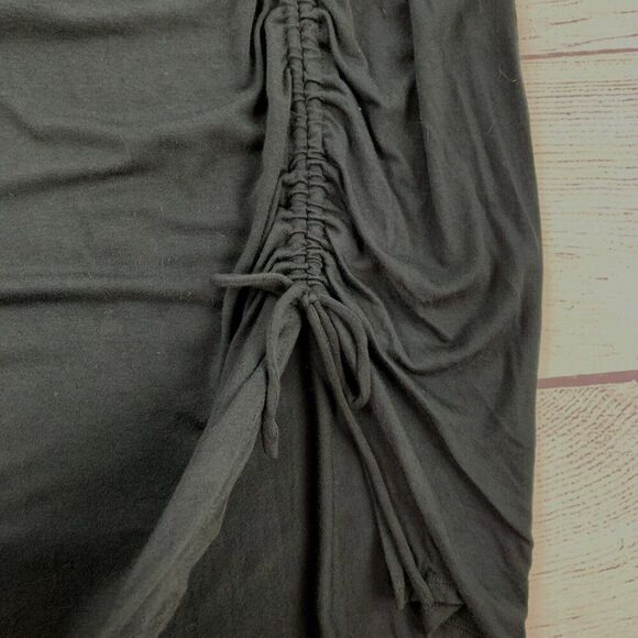 Maurices Skirt L Black Pull on Pencil Jersey Cinched Length 21.5" New NWT - Picture 3 of 7